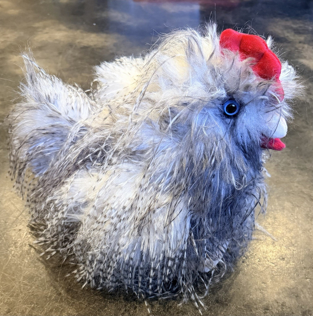 Soft Adorable 15" Way To Celebrate Silkie Rooster Plush Chicken Stuffed NWOT